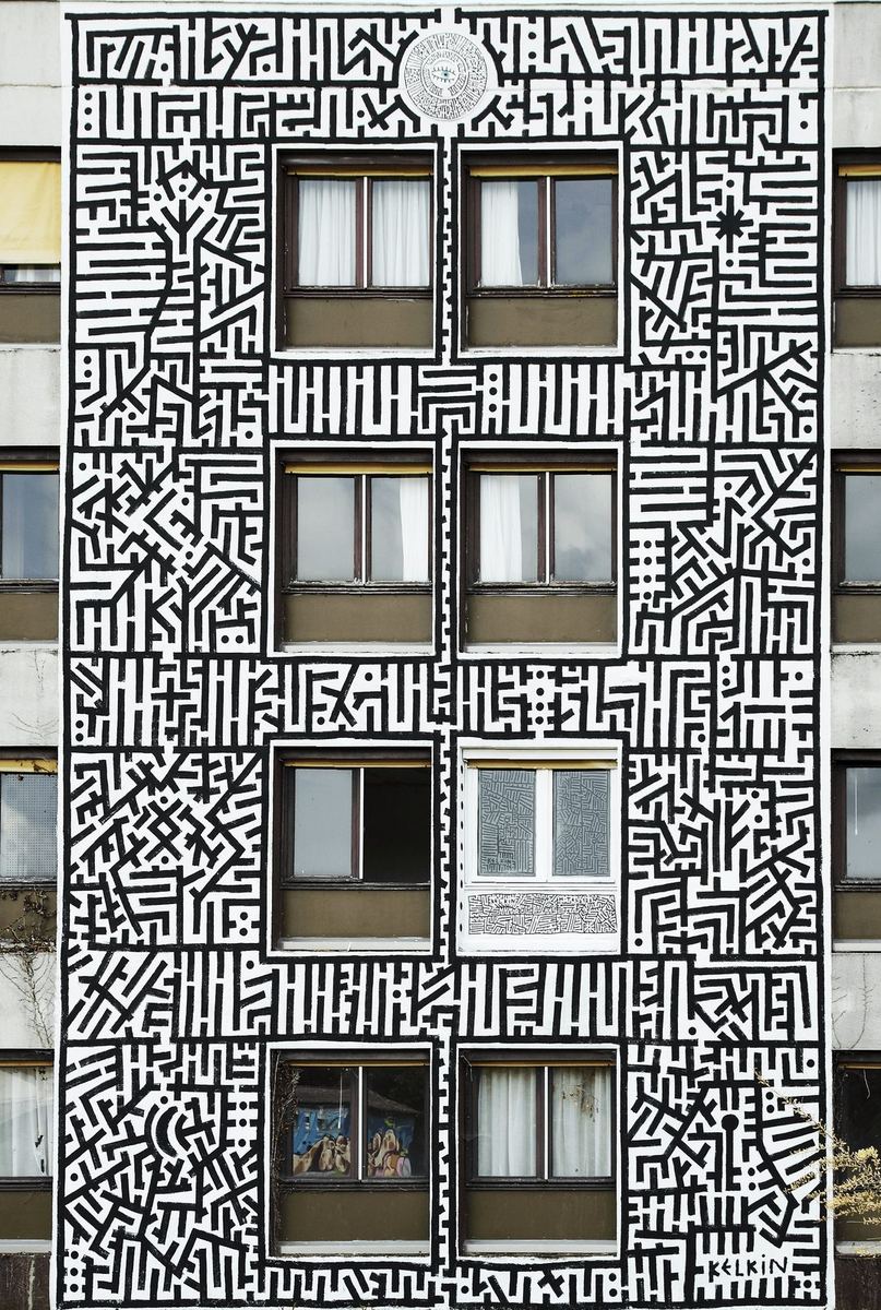 Cité des Rêves - Fresque monumentale par Kelkin, 15×5m